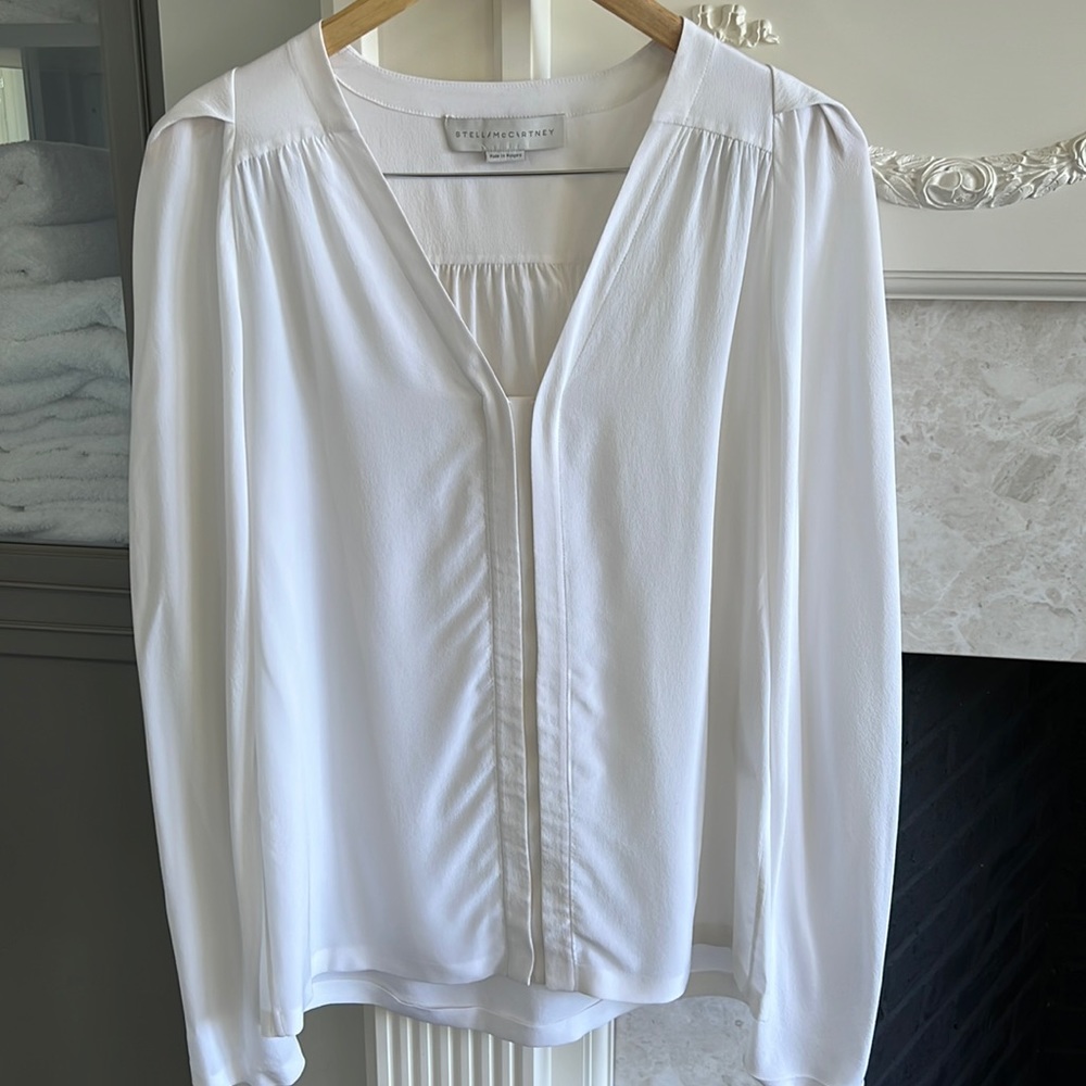 Stella McCartney long Sleeve Silk Blouse Size 6